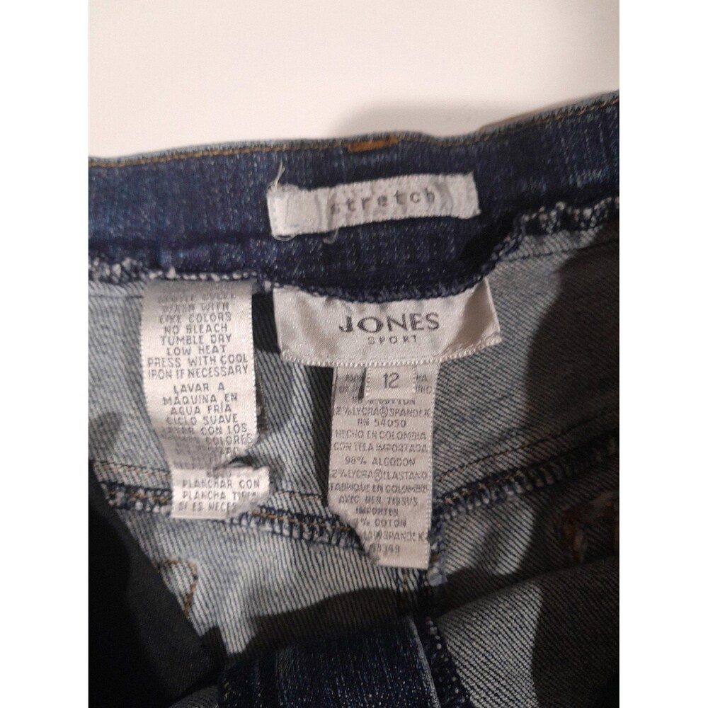 Embroidered Denim Capris, Floral, Sz 12 - Picture 4 of 5